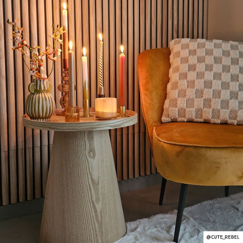 Kandelaar middel - goud - ø6x7 cm