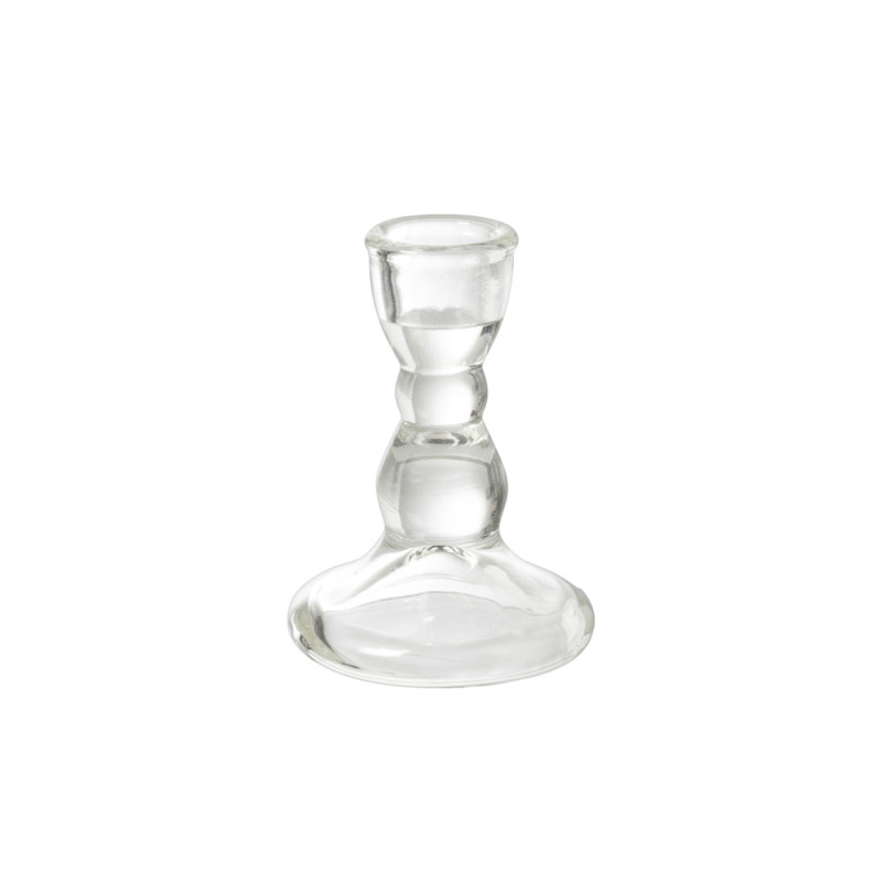 Kandelaar mini - transparant - ø6.5x9 cm