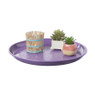 Decoratieplateau - paars - ø36x3 cm
