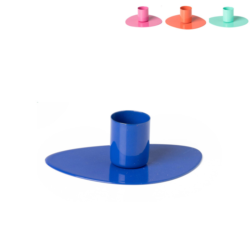 Kandelaar kleur - metaal - diverse varianten - 3x6x9 cm