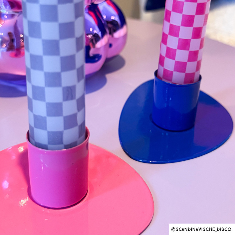 Kandelaar kleur - metaal - diverse varianten - 3x6x9 cm