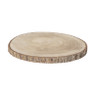 Decoratieplateau hout - bruin - ø26x2 cm