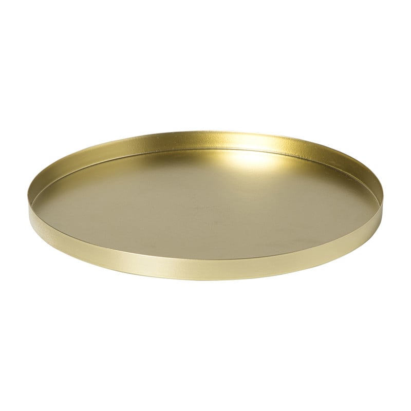 Plateau rond - goud - ø25x1.5 cm 