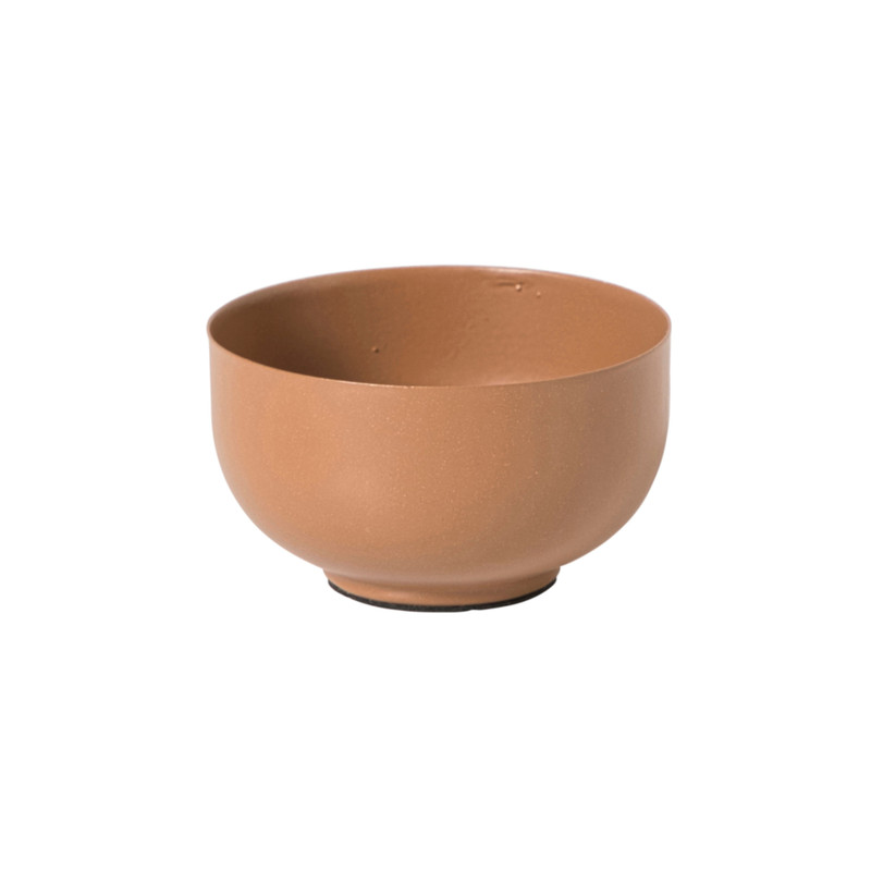 Waxinelichthouder laag - bruin - ø8x4.5 cm