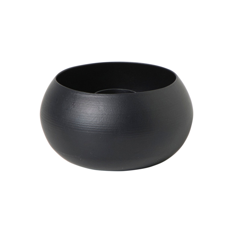 Kandelaar - zwart - ø8x4.5 cm