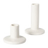 Kandelaar keramiek klein - wit - ø8.2x6.2 cm