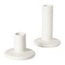Kandelaar keramiek groot - wit - ø8.2x12 cm