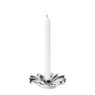 Kandelaar wave - zilverkleurig - ø12x3.5 cm