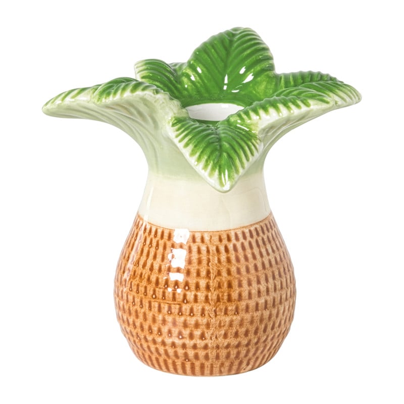 Kandelaar palmboom - multikleur - 10x9.5x11 cm