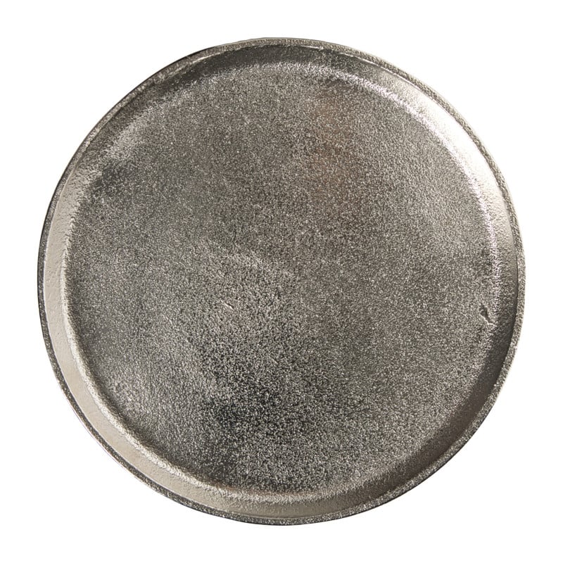 Plateau - zilverkleurig - ø25x2 cm