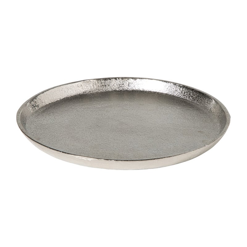 Plateau - zilverkleurig - ø25x2 cm