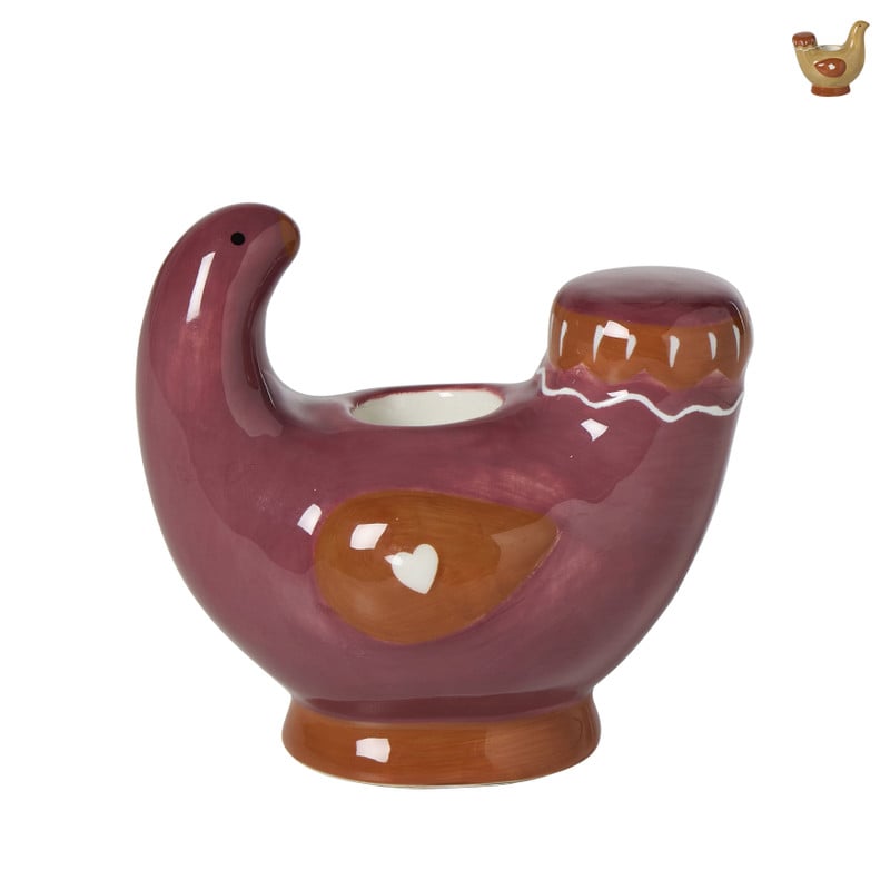 Kandelaar vredesduif laag - 9.2x8x6.2 cm - diverse varianten