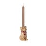 Kandelaar hond - bruin - 12.5x8.2x6.5 cm