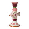 Kandelaar vredesduif hoog - roze - 16x9x5.2 cm