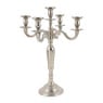 Kandelaar 5-arms - zilver - 50 cm