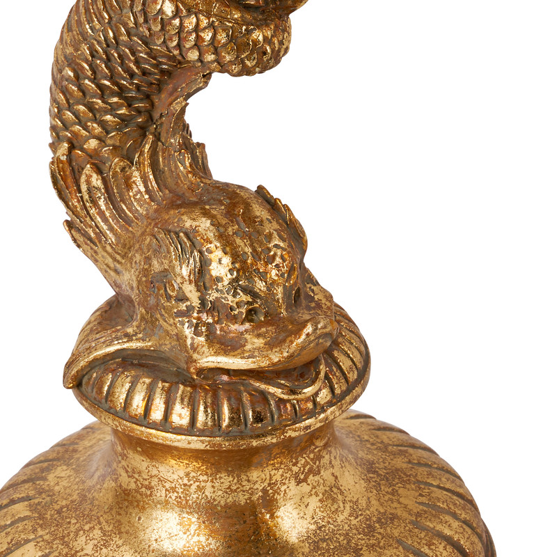 Kandelaar vis - goud - 26x11x11 cm