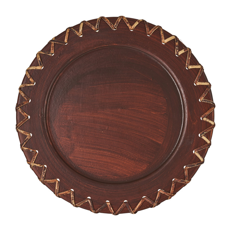 Decoratieplateau washed hout - ø30 cm