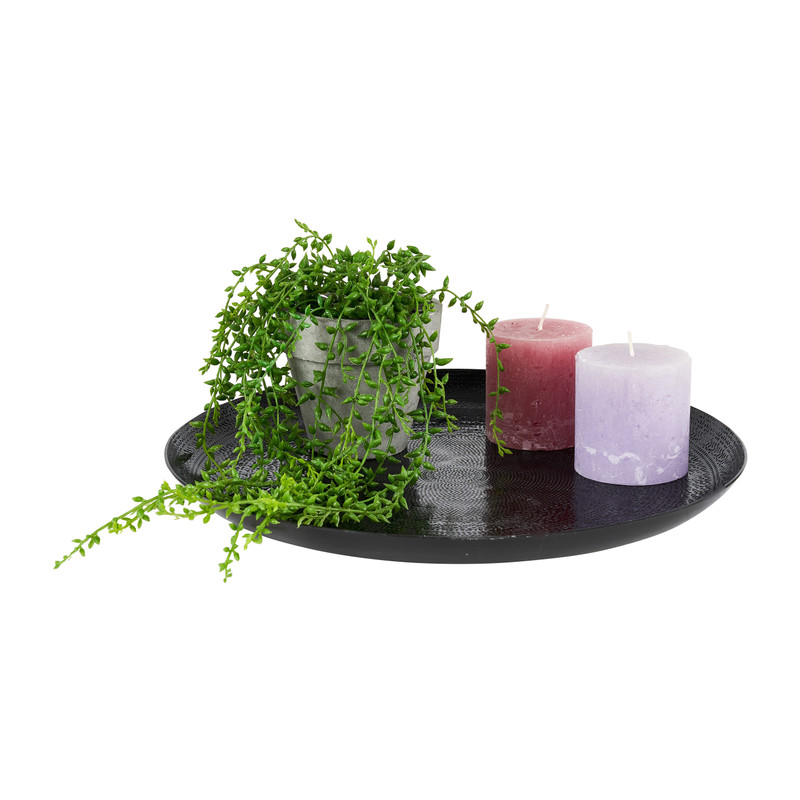 Decoratieplateau - zwart - Ø34 cm