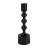 Dinerkaarshouder met bollen - zwart - 20 cm