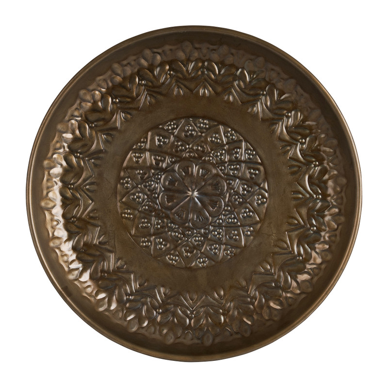Decoratieplateau relief - ijzer - Ø35 cm