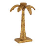 Dinerkaarshouder palmboom - goud - 12x12,5x18,5 cm