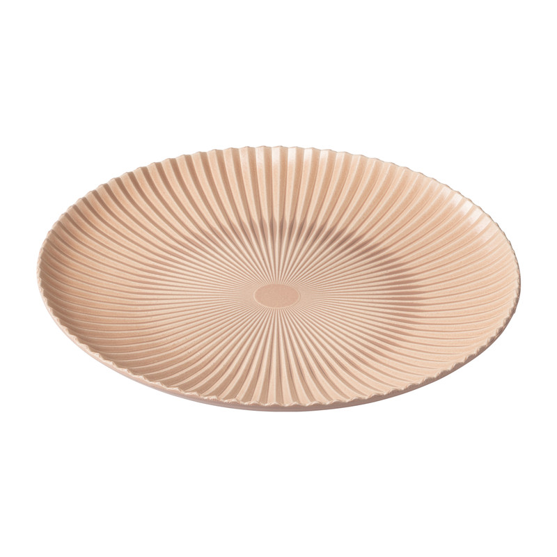 Decoratieplateau ribbel - roze - ⌀40 cm