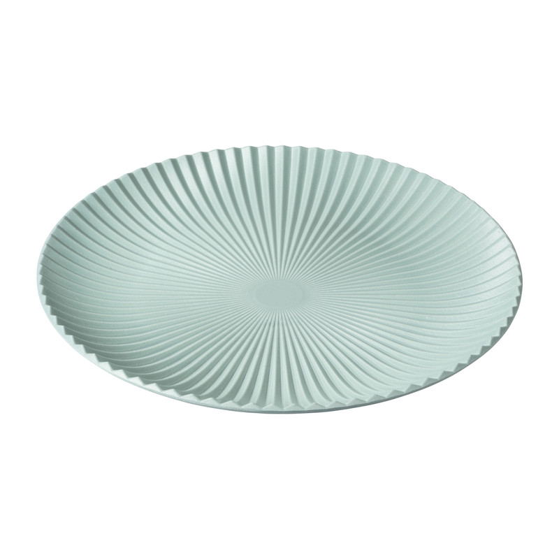 Decoratieplateau ribbel - blauw - ø40 cm