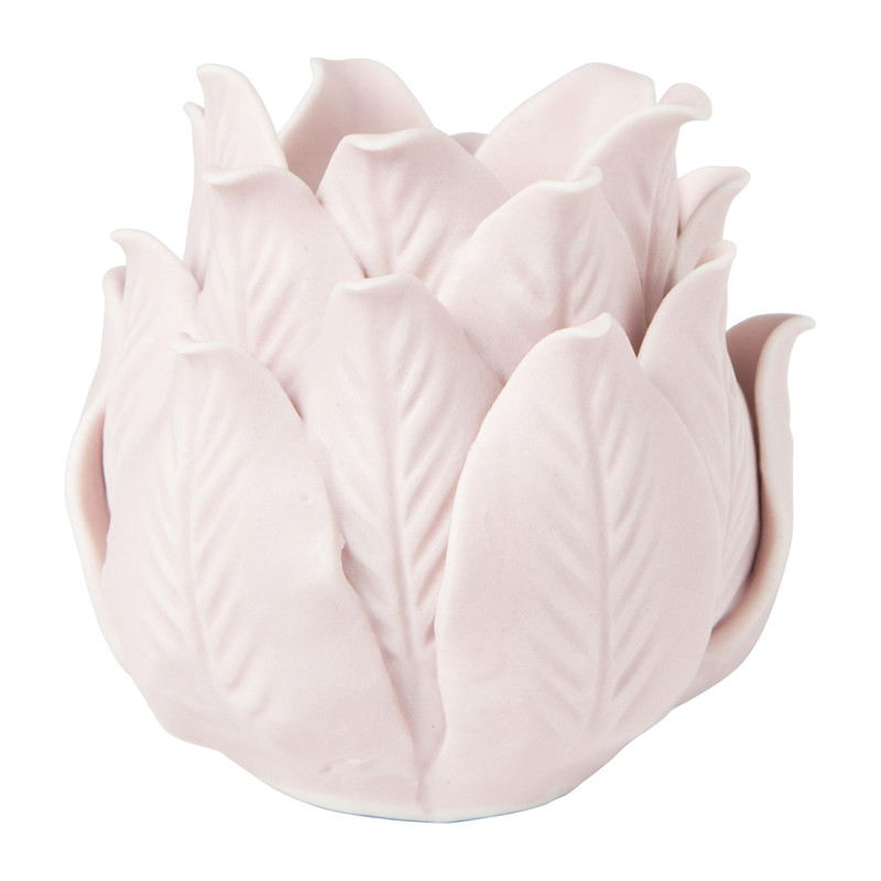 Kandelaar bloem - lichtroze - 6.3x6.3x5 cm