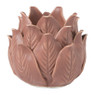 Kandelaar bloem - bordeau - 6.3x6.3x5 cm