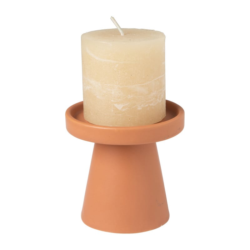 Kandelaar terra - ⌀10x15.5 cm