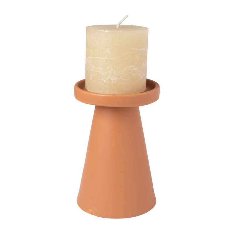 Kandelaar terra - ⌀10x20.5 cm