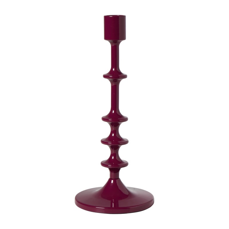 Kandelaar groot - bordeaux rood - ø10x18 cm