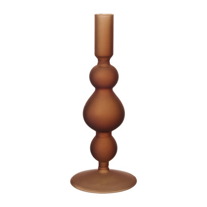 Kandelaar hoog - bruin - ø9x22cm