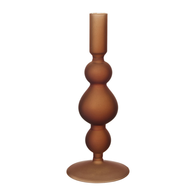 Kandelaar hoog - bruin - ø9x22cm 