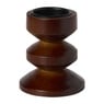 Kandelaar hout - bruin - ø8x13 cm