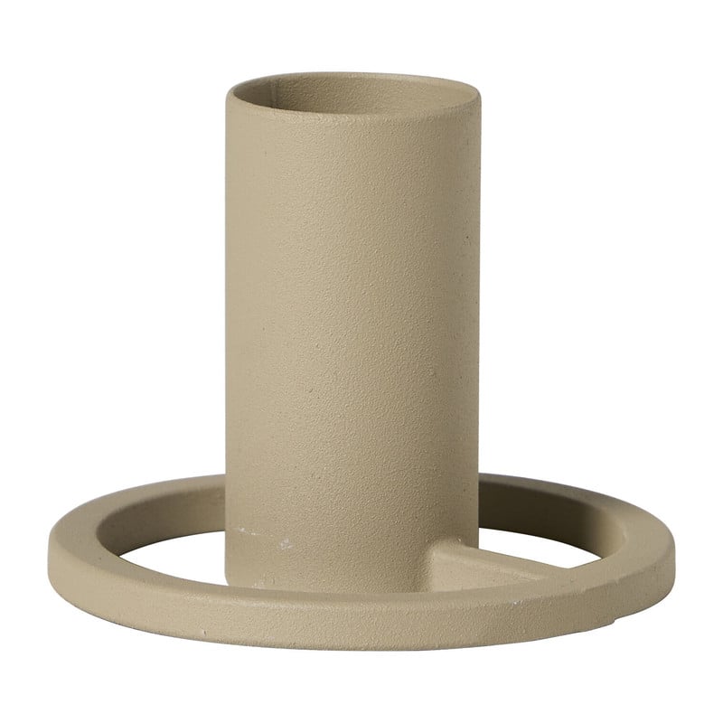Kandelaar metaal klein - beige - 