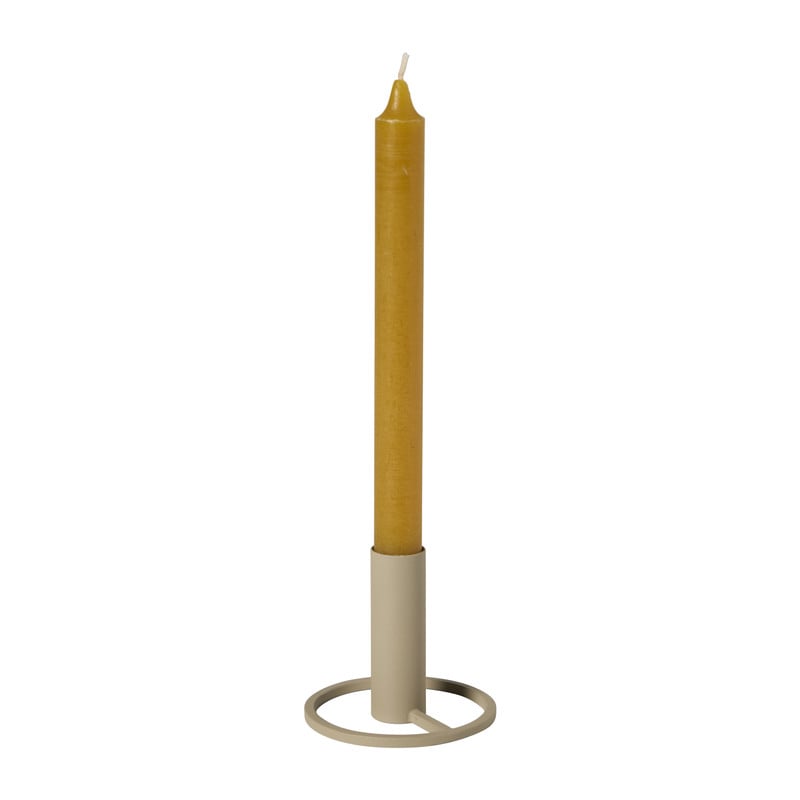 Kandelaar metaal groot - beige - 