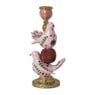 Kandelaar vredesduif - roze/goudkleurig - 25x12x10 cm 