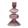 Kandelaar stapel klein glas - bordeaux rood - ø9x16 cm