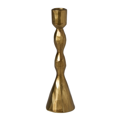 Kandelaar groot - goudkleurig - ø6x20.5 cm