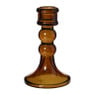 Kandelaar glas - bruin - ø8x13 cm