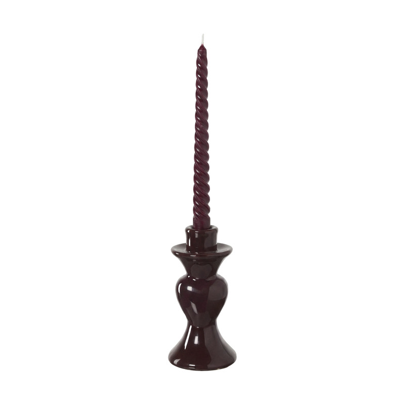 Kandelaar hart - bordeaux rood - ø7x15 cm