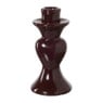 Kandelaar hart - bordeaux rood - ø7x15 cm