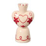 Kandelaar hartje hoog - roze - 15x8.9x6.3 cm
