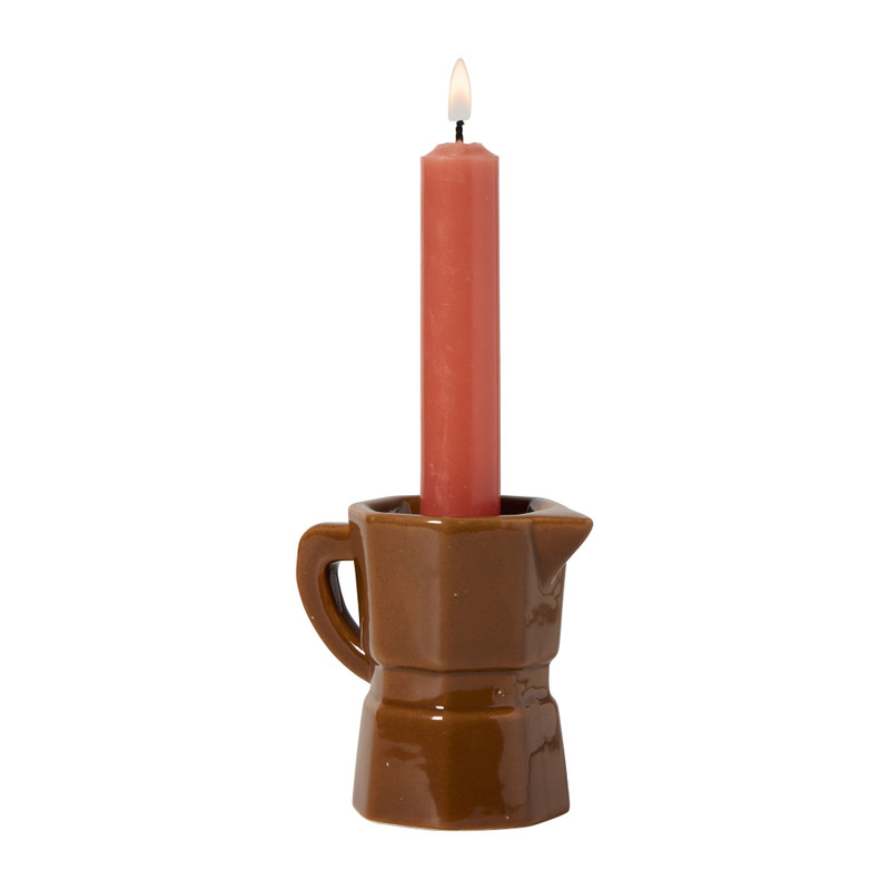 Kandelaar koffie percolator - 8x9x5.5 cm - diverse varianten