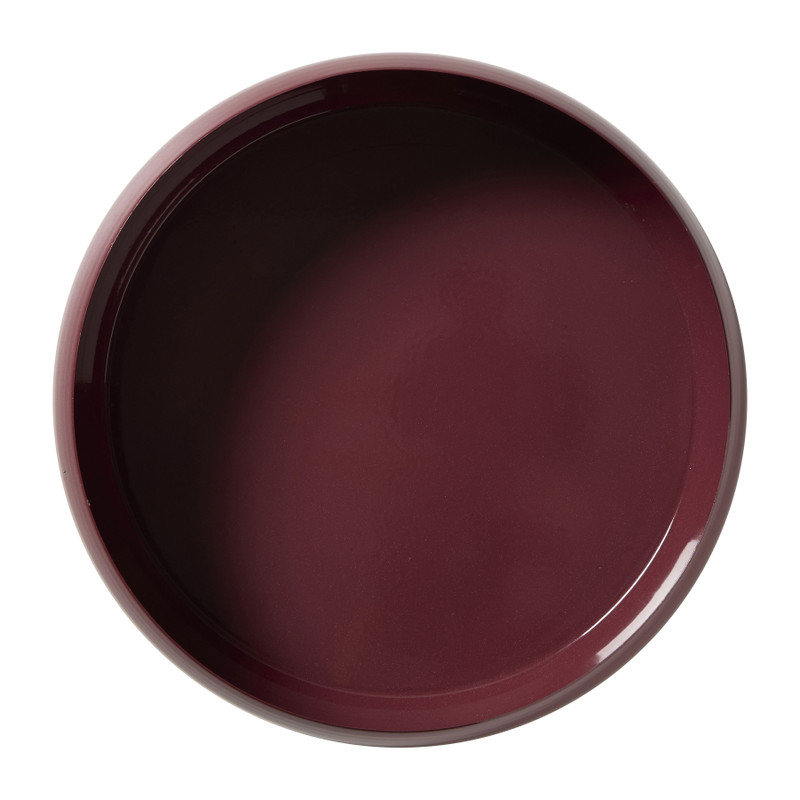 Plateau metaal - rood - 22.5x22.5x5.5 cm
