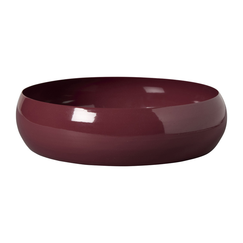 Plateau metaal - rood - 22.5x22.5x5.5 cm