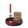 Plateau metaal - rood - 22.5x22.5x5.5 cm