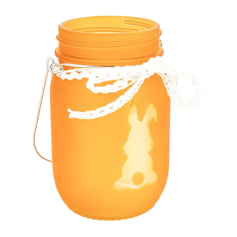 Theelichthouder konijn - diverse kleuren - 12,8x8x8 cm