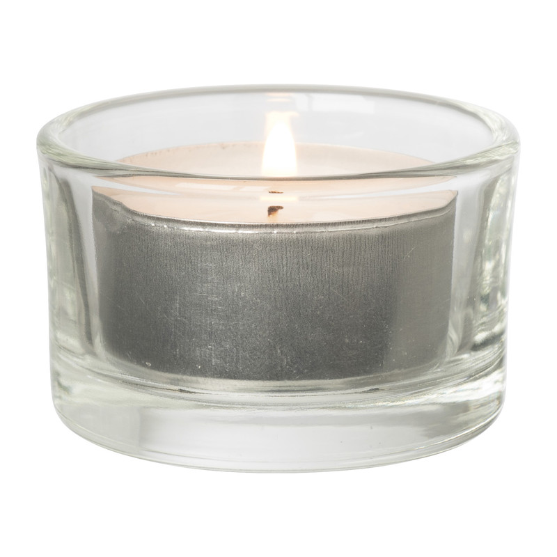 Theelichthouder helder - transparant - ø5x3.2 cm